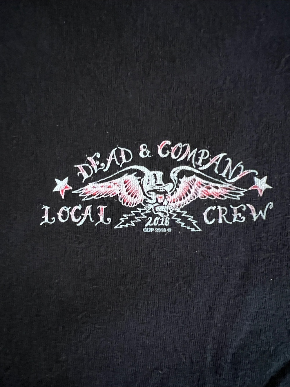 Rare! Dead & Company 2018 Charucki Local Crew Tour Tee